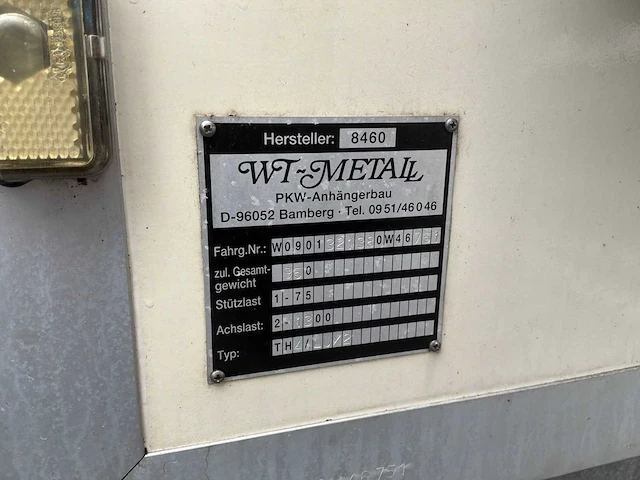 Wt-metall th4/lu/2 aanhangwagen voor honden - afbeelding 16 van  16