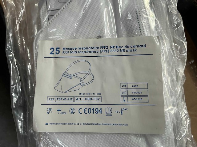 Wuhan ffp2 stofmasker (2000x) - afbeelding 2 van  4