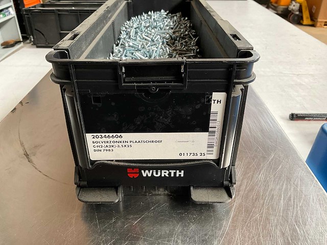 Würth 10.03kg bolverzonken plaatschroef 3,5x25 in stapelbare bak - afbeelding 1 van  1