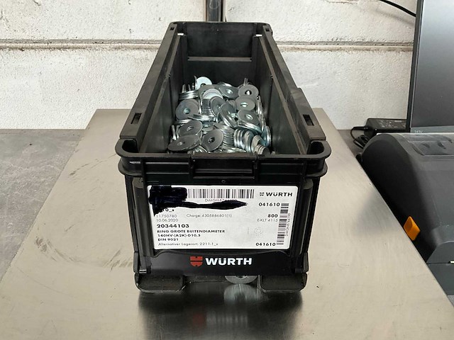 Würth 10.12 kg ring grote buitendiameter d10,5 in stapelbare bak - afbeelding 1 van  4