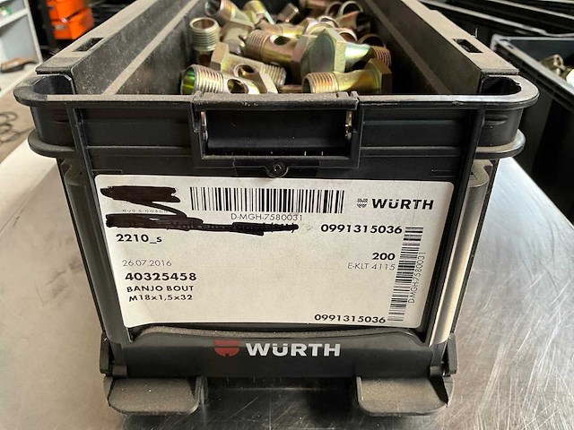 Würth 10.15kg banjo bout m18x1,5x32 in stapelbare bak - afbeelding 2 van  6