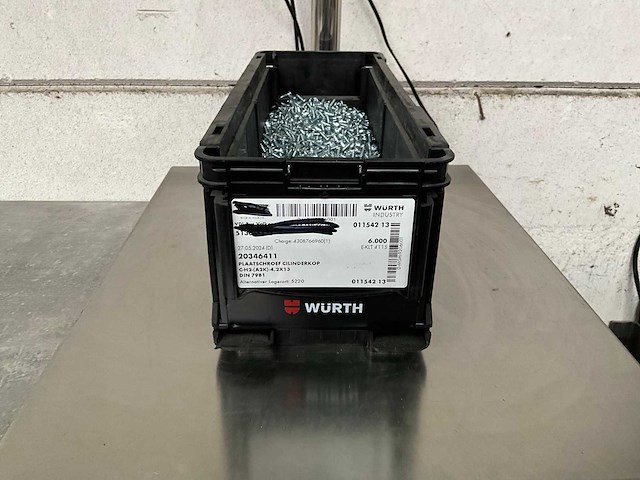Würth 10.19 kg plaatschroef cilinderkop 4,2 x 13 in stapelbare bak - afbeelding 1 van  5