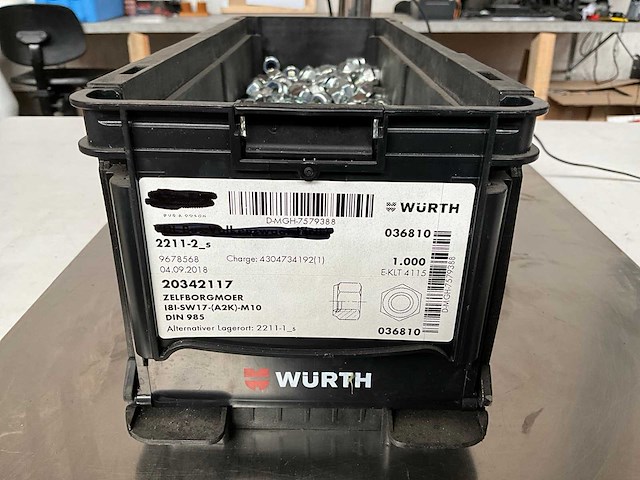 Würth 10.20kg zelfborgmoer m10 in stapelbare bak - afbeelding 5 van  6