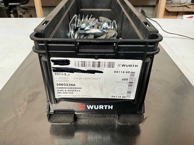 Würth 10.46kg carrosseriering 8,4 x 40 x 2.0 in stapelbare bak - afbeelding 1 van  1