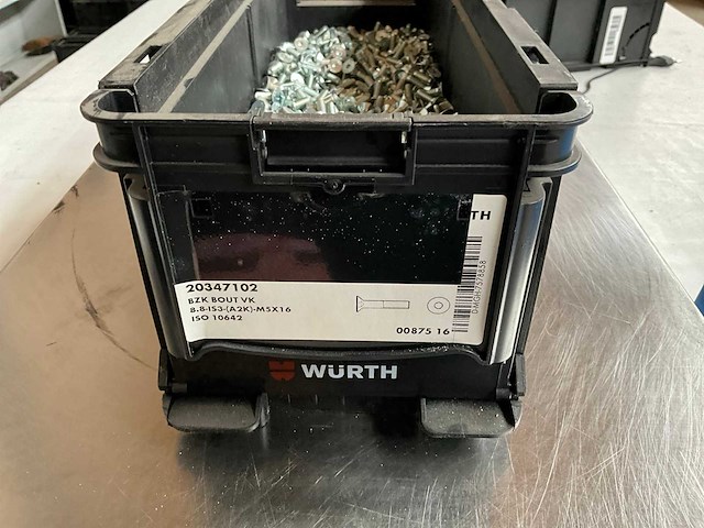 Würth 10.60kg bzk bout verzonken kop m5x16 in stapelbare bak - afbeelding 2 van  6
