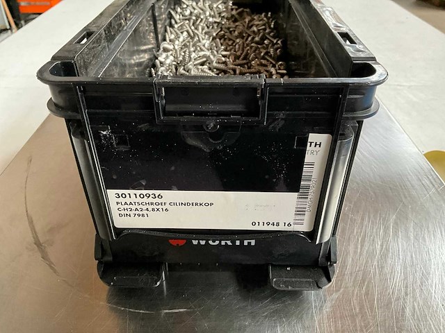 Würth 10.61kg plaatschroef cilinderkop 4,8x16 in stapelbare bak - afbeelding 2 van  6