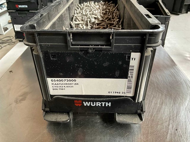 Würth 10.61kg plaatschroef lbk 4,8 x 25 in stapelbare bak - afbeelding 2 van  6