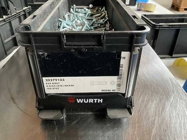 Würth 10.82kg bzk bout m6x40 in stapelbare bak - afbeelding 2 van  6