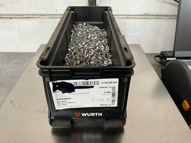 Würth 10.91 kg bzk bout m6x14 in stapelbare bak - afbeelding 1 van  4