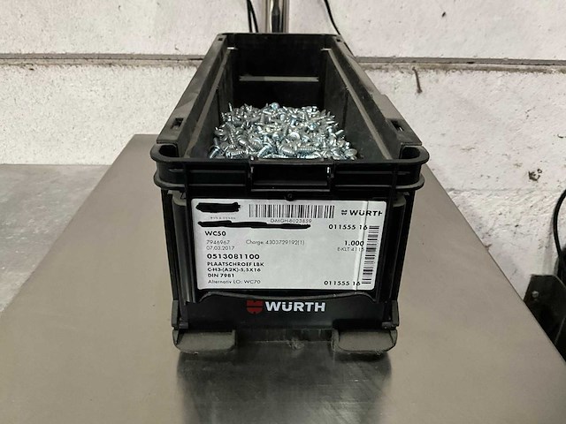 Würth 10.93 kg plaatschroef lbk 5,5 x 16 in stapelbare bak - afbeelding 1 van  5