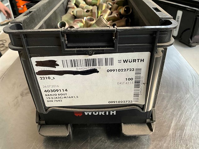 Würth 11.49kg banjo bout m16x1,5 in stapelbare bak - afbeelding 2 van  6