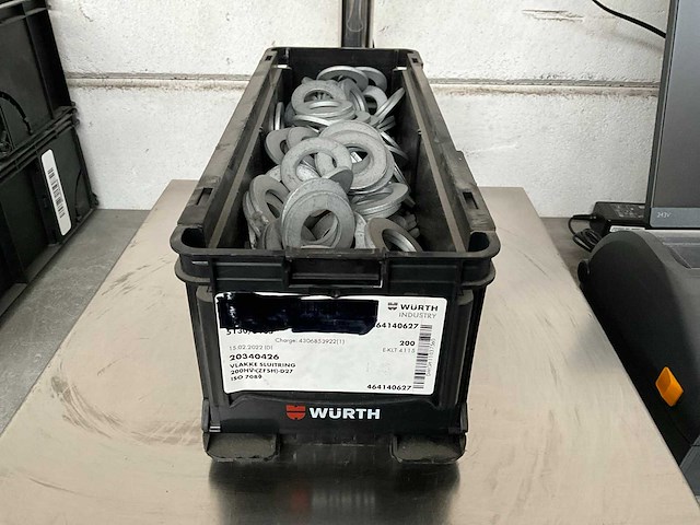 Würth 11.77 kg vlakke sluitring d27 in stapelbare bak - afbeelding 1 van  5