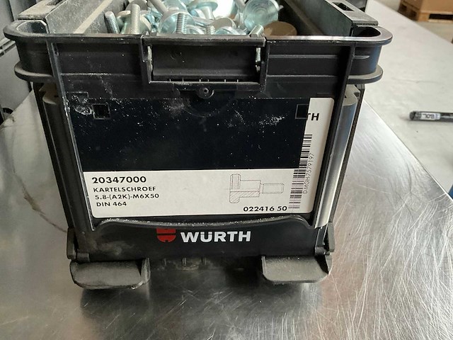 Würth 11.94kg kartelschroef m6x50 in stapelbare bak - afbeelding 2 van  6