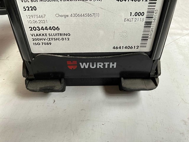 Würth 11.94kg vlakke sluitring d12 in stapelbare bak - afbeelding 3 van  6