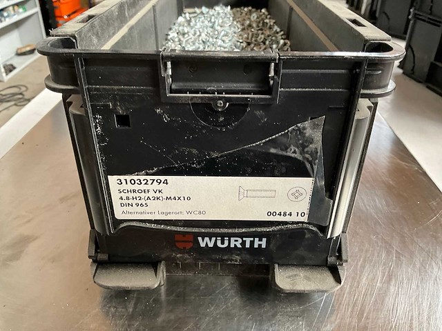 Würth 12.01kg schroef m4 x 10 in stapelbare bak - afbeelding 2 van  6