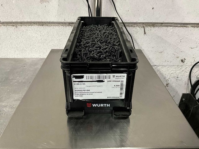 Würth 12.26 kg bolverzonken plaatschroef zwart 4,2 x 25 in stapelbare bak - afbeelding 1 van  5