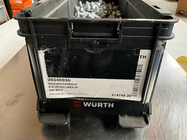 Würth 12.47kg zeskanttapbout m8x30 in stapelbare bak - afbeelding 4 van  6
