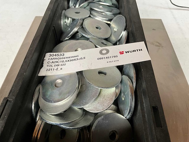 Würth 12.97kg carrosseriering 10,5x50x3 in stapelbare bak - afbeelding 5 van  5