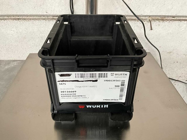 Würth 1.33 kg kblbahalter in stapelbare bak - afbeelding 1 van  5