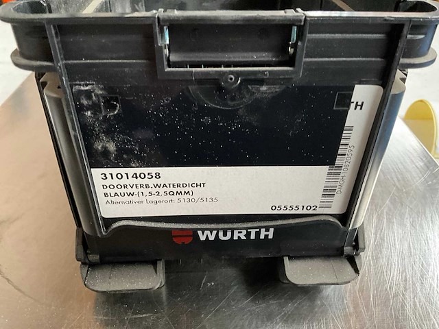 Würth 1.37kg doorverbinding waterdicht blauw 1,5x2,5qmm in stapelbare bak - afbeelding 5 van  6