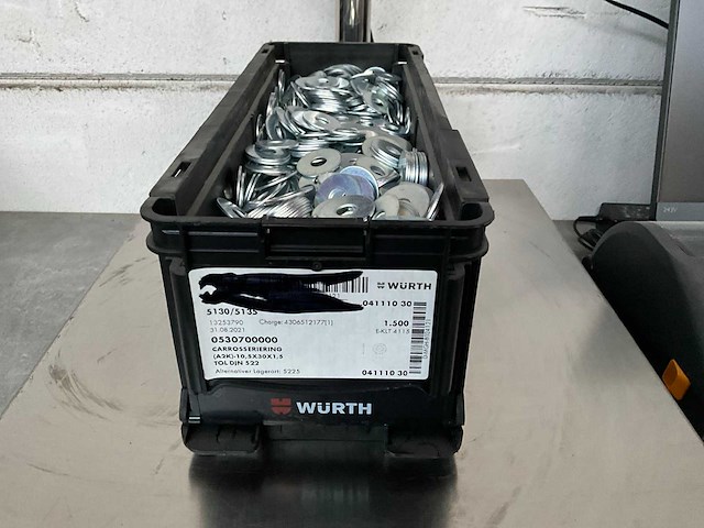 Würth 15.19 kg carrosseriering 10,5x30x1,5 in stapelbare bak - afbeelding 1 van  5