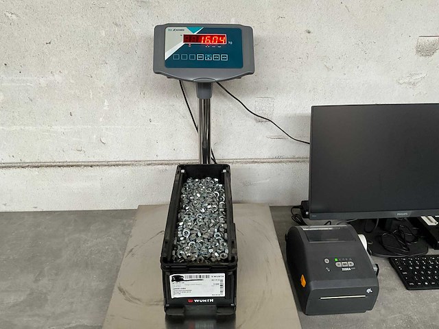 Würth 16.04 kg lage zeskantmoer m10 in stapelbare bak - afbeelding 2 van  5