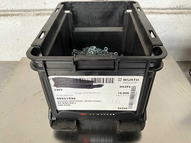 Würth 1.75 kg gesloten tandveerring buiten getand d4,3 in stapelbare bak - afbeelding 1 van  5