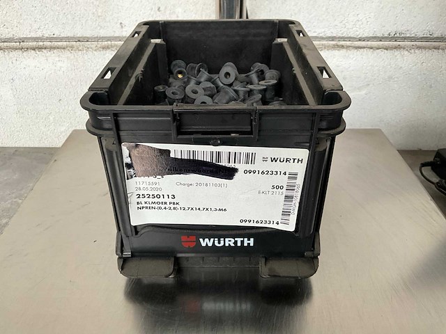 Würth 2.02 kg neopreen blindklinkmoer m6 in stapelbare bak - afbeelding 1 van  3