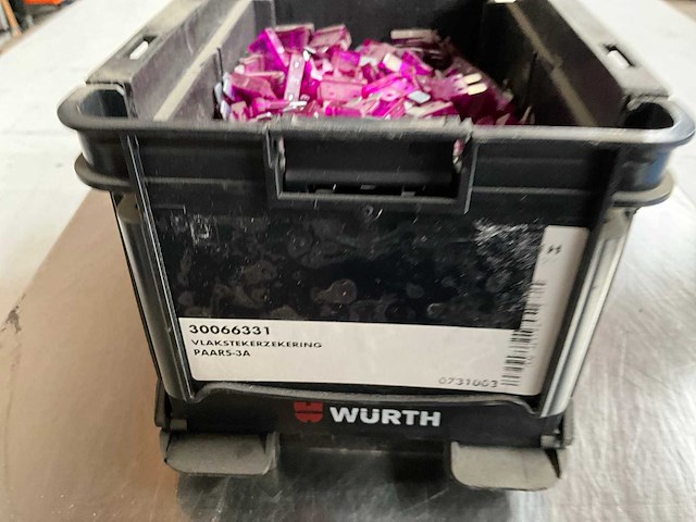 Würth 2.21kg vlakstekkerzekering paars 3a in stapelbare bak - afbeelding 2 van  6