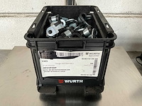 Würth 2.24 kg buis- en bevestigingsklem zwart b20mm-d10mm in stapelbare bak - afbeelding 1 van  6