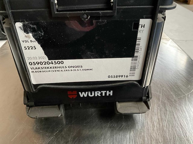 Würth 2.78kg vlakstekkerhuls 6,3x0,8 in stapelbare bak - afbeelding 2 van  6