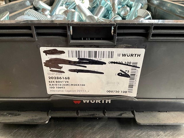 Würth 30.15kg bzk bout m20x100 in stapelbare bak - afbeelding 6 van  6