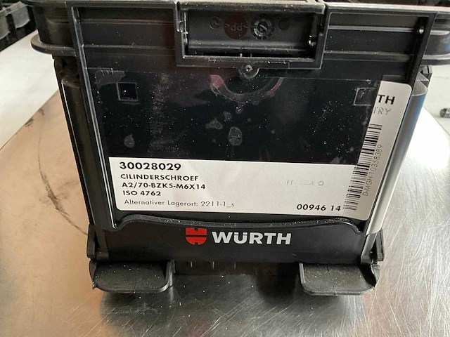 Würth 3.02kg cilinderschroef m6x14 in stapelbare bak - afbeelding 2 van  6