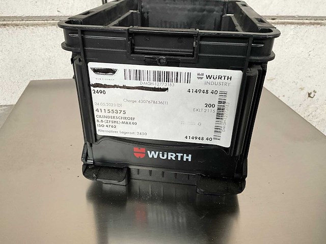Würth 3.06 kg cilinderschroef in stapelbare bak - afbeelding 1 van  5