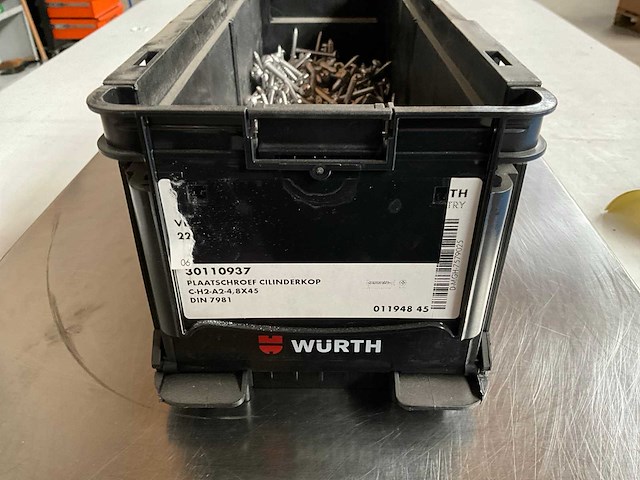 Würth 3.68kg plaatschroef cilinderkop 4,8x45 in stapelbare bak - afbeelding 2 van  6