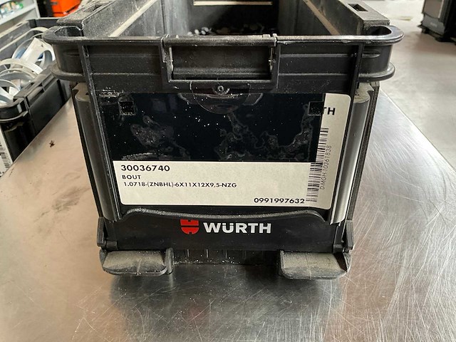 Würth 4.42kg bout6x11x12x9,5 nzg in stapelbare bak - afbeelding 2 van  6
