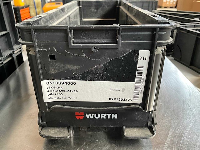 Würth 4.53kg lbk schroef m4 x 20 in stapelbare bak - afbeelding 1 van  2