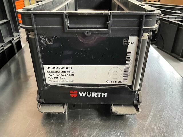 Würth 4.56kg carrosseriering 6,4 x 25 x 1,25 in stapelbare bak - afbeelding 2 van  5