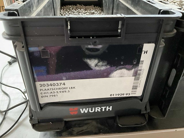 Würth 47.9kg diverse bevestigingsmaterialen in 4x stapelbare bak - afbeelding 2 van  12