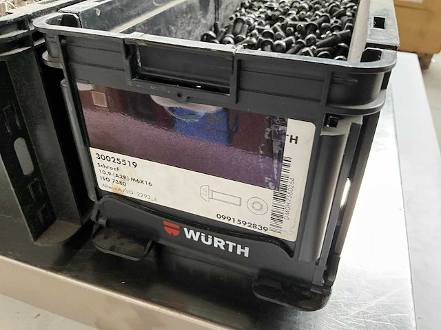 Würth 47.9kg diverse bevestigingsmaterialen in 4x stapelbare bak - afbeelding 9 van  12
