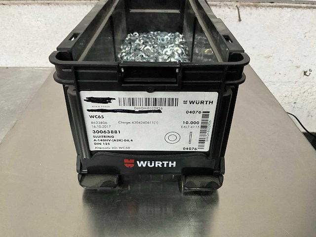 Würth 4.81 kg sluitring d6,4 in stapelbare bak - afbeelding 1 van  5