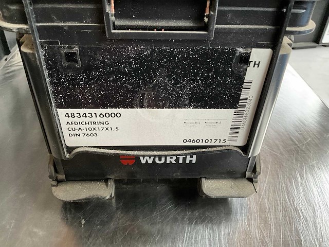 Würth 5.27kg koper afdichtring 10x17x1,5 in stapelbare bak - afbeelding 4 van  5