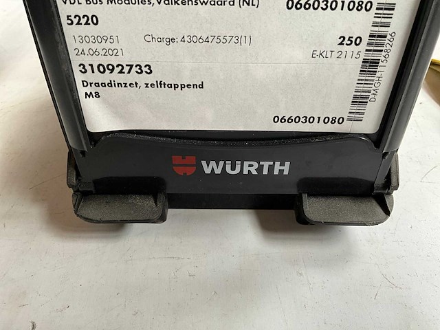 Würth 5.31kg draadinzet zelftappend m8 in stapelbare bak - afbeelding 3 van  7