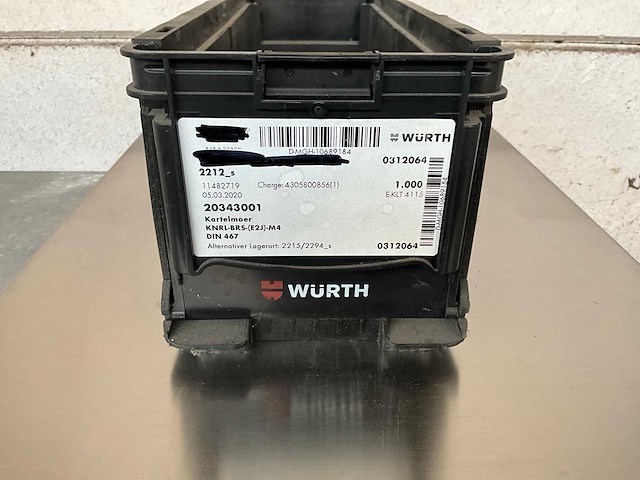 Würth 5.45 kg kartelmoer m4 in stapelbare bak - afbeelding 1 van  5