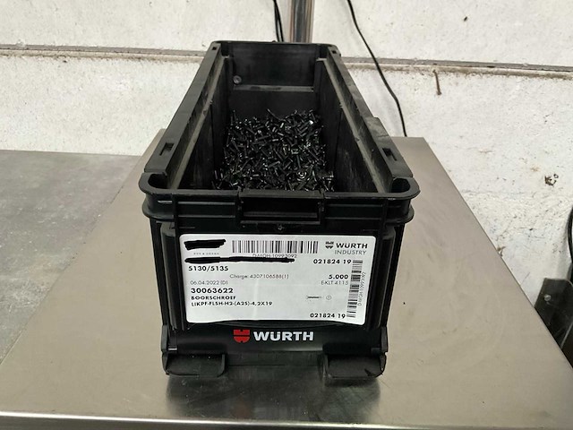 Würth 5.46 kg boorschroef 4,2 x 19 in stapelbare bak - afbeelding 1 van  5