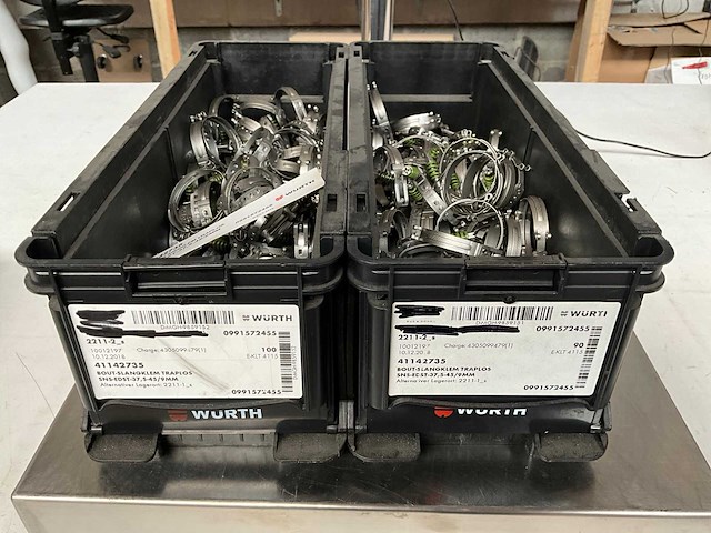 Würth 5,75kg bout-slangklem 37,5-45/9mm in stapelbare bak - afbeelding 2 van  6