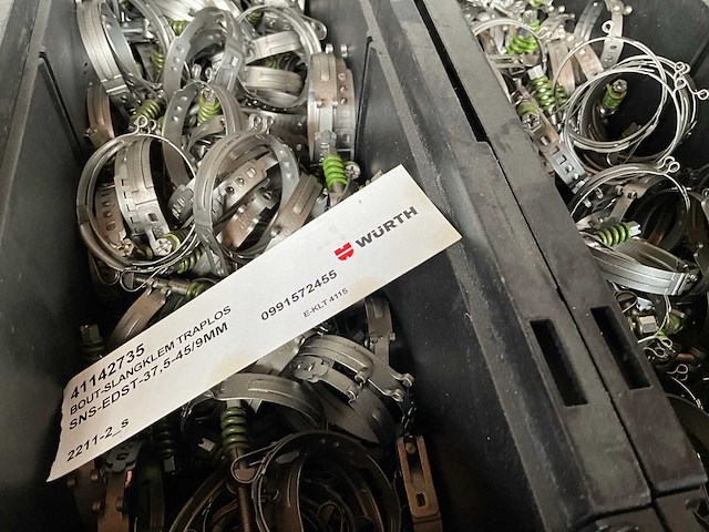 Würth 5,75kg bout-slangklem 37,5-45/9mm in stapelbare bak - afbeelding 3 van  6