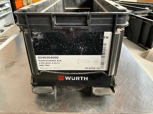 Würth 5.92kg plaatschroef 3,5 x 13 in stapelbare bak - afbeelding 5 van  6