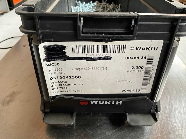 Würth 6.33 kg lbk schroef m4 x 35 in stapelbare bak - afbeelding 2 van  6