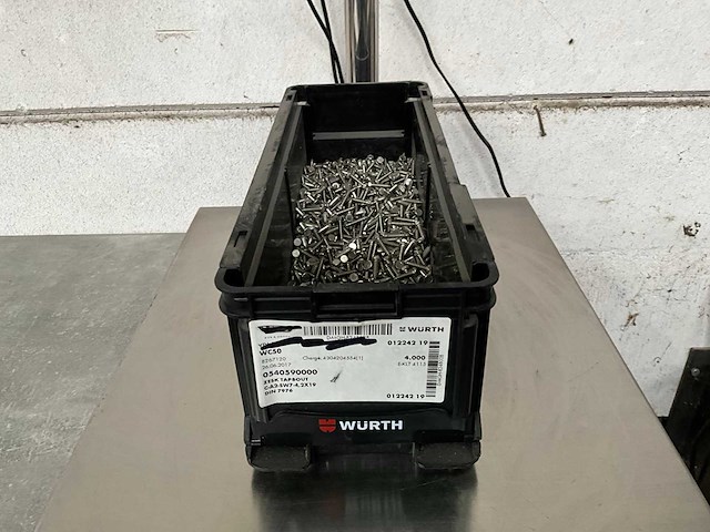 Würth 6.36 kg zeskant tapbout 4,2 x 19 in stapelbare bak - afbeelding 1 van  5